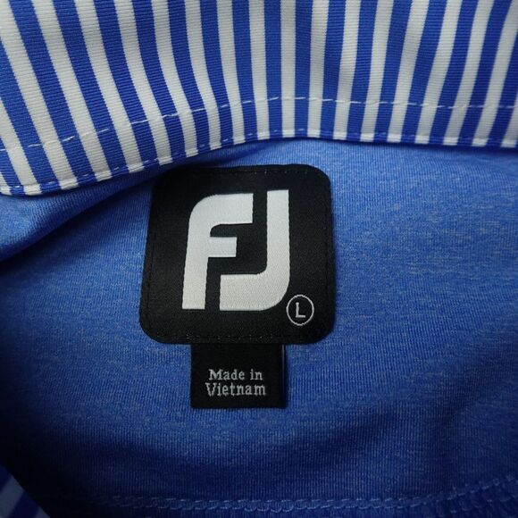 Footjoy Shirt‎ Mens Large Blue Polo Golf Performance Stretch The Hideout Adult - Picture 3 of 9
